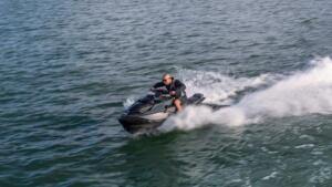 Man riding fast on his 2022 Sea-Doo RXP-X